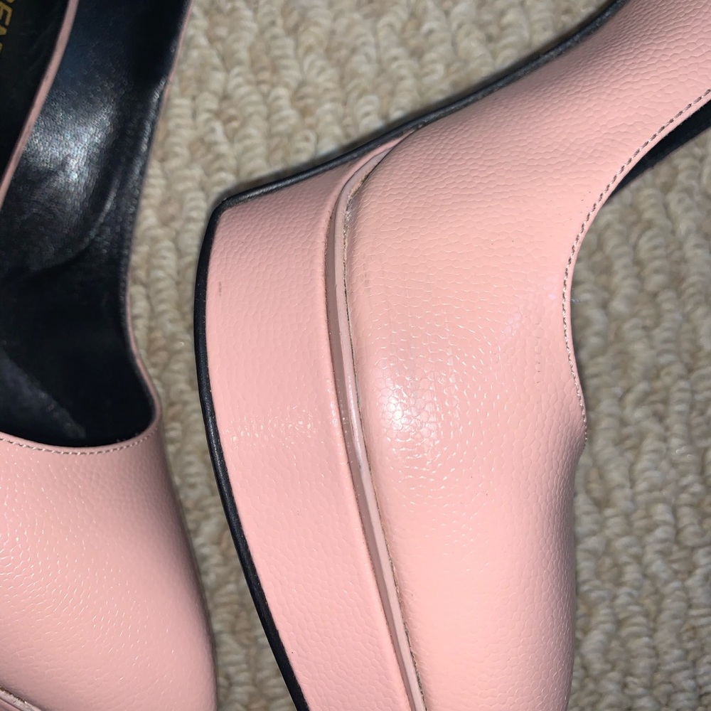 Saint Laurent Janis Pointy Toe Platform Pumps - Picture 5 of 8